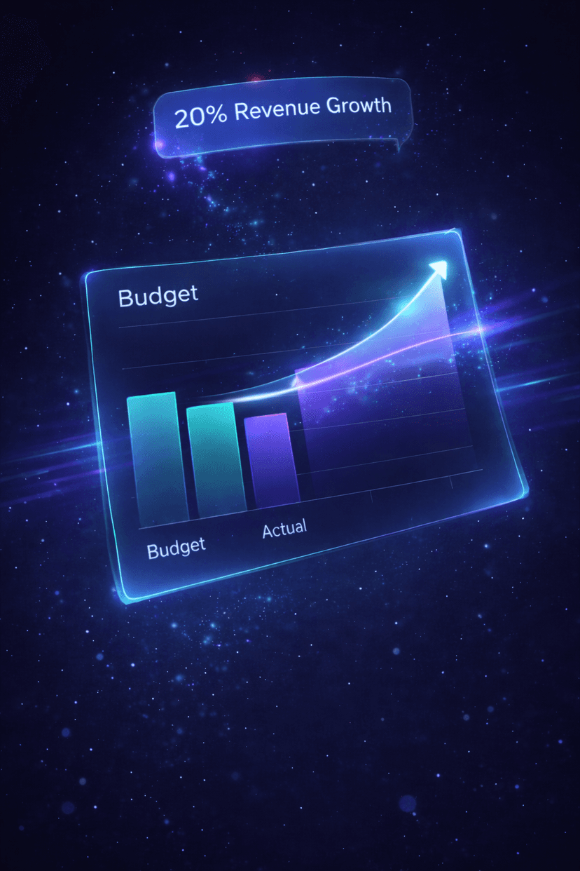 Budget vs actual variance dashboard